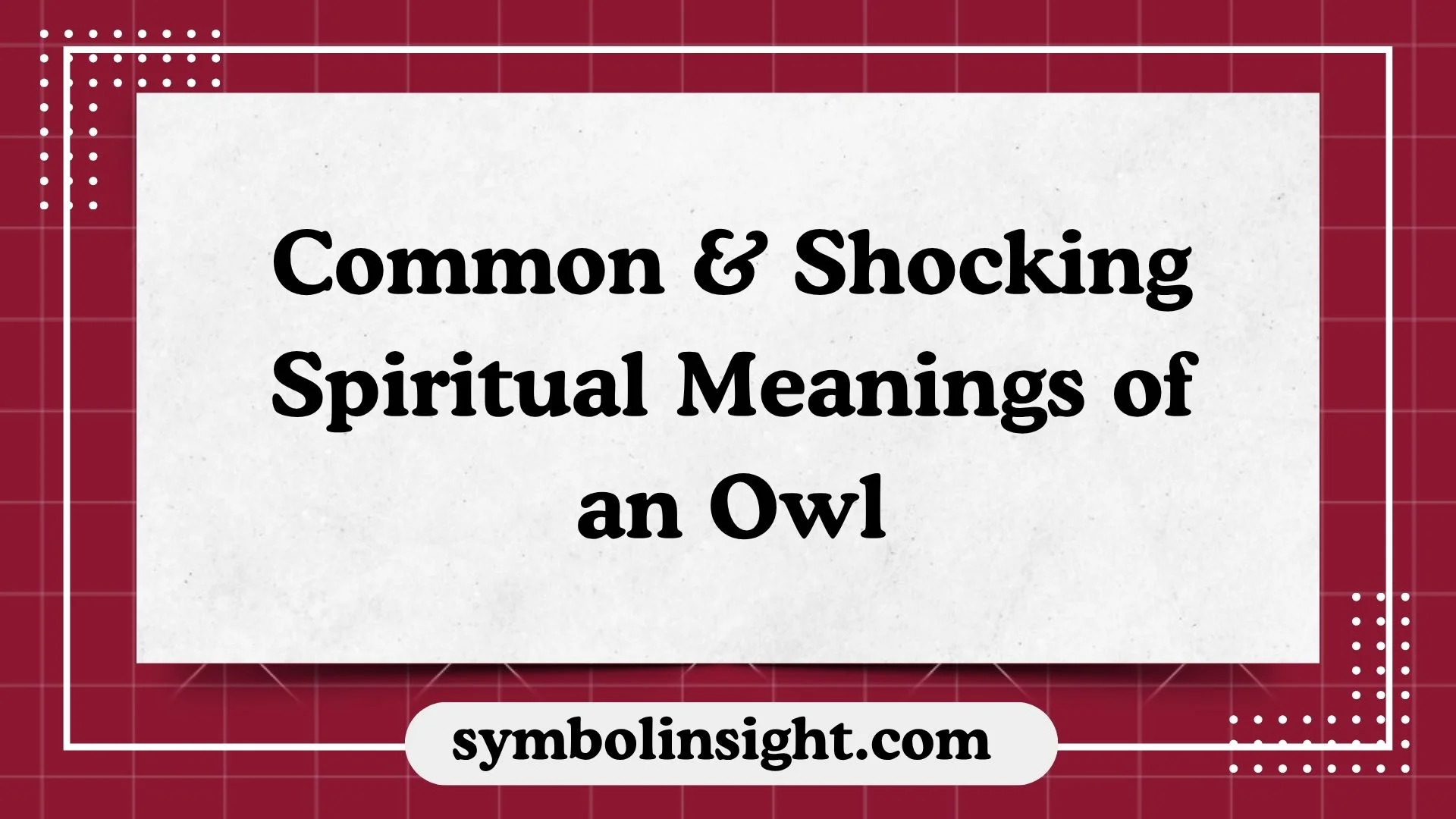 Common & Shocking Spiritual Meanings of an Owl