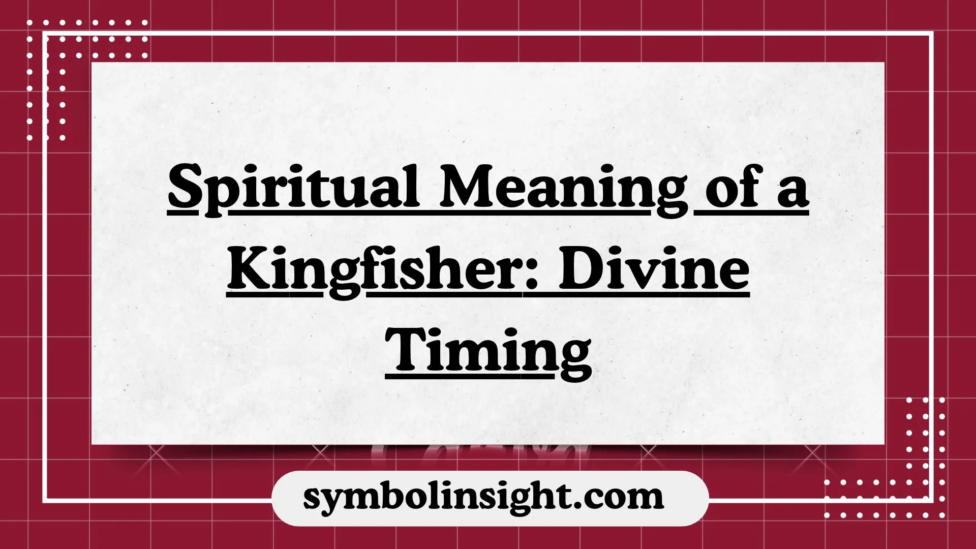 Spiritual Meaning of a Kingfisher: Divine Timing